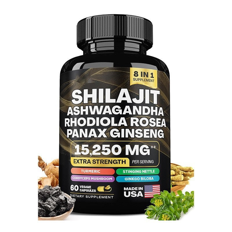 Wholesale Shilajit Pure Himalayan Energy Booster Vitamins Ashwagandha Shilajit Capsules