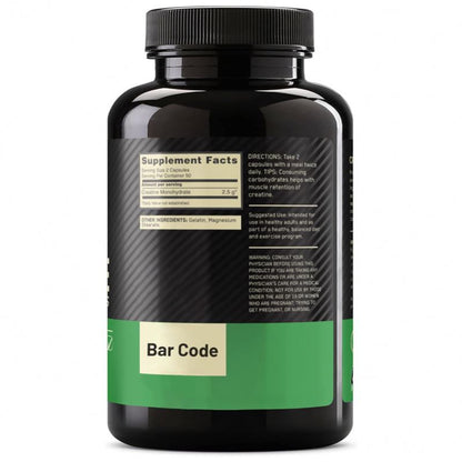 OEM/ODM Creatine Nutritional Supplements Micronized Creatine Monohydrate Capsules For Keto Friendly