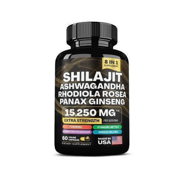 Wholesale Shilajit Pure Himalayan Energy Booster Vitamins Ashwagandha Shilajit Capsules