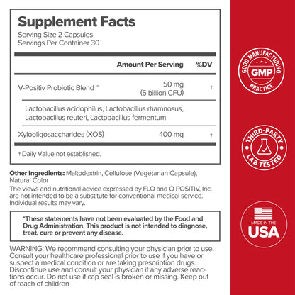 Vaginal Probiotics Capsules PH Balance with Prebiotics Probiotic Blend Women's Healthy Vaginal Odor Flora Probiotic Capsule