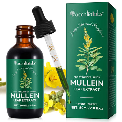 Acentiallabs 60ml mullein leaf liquid herbal extract drops mullein leaf extract