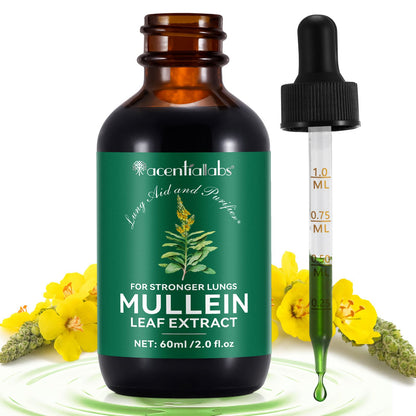 Acentiallabs 60ml mullein leaf liquid herbal extract drops mullein leaf extract