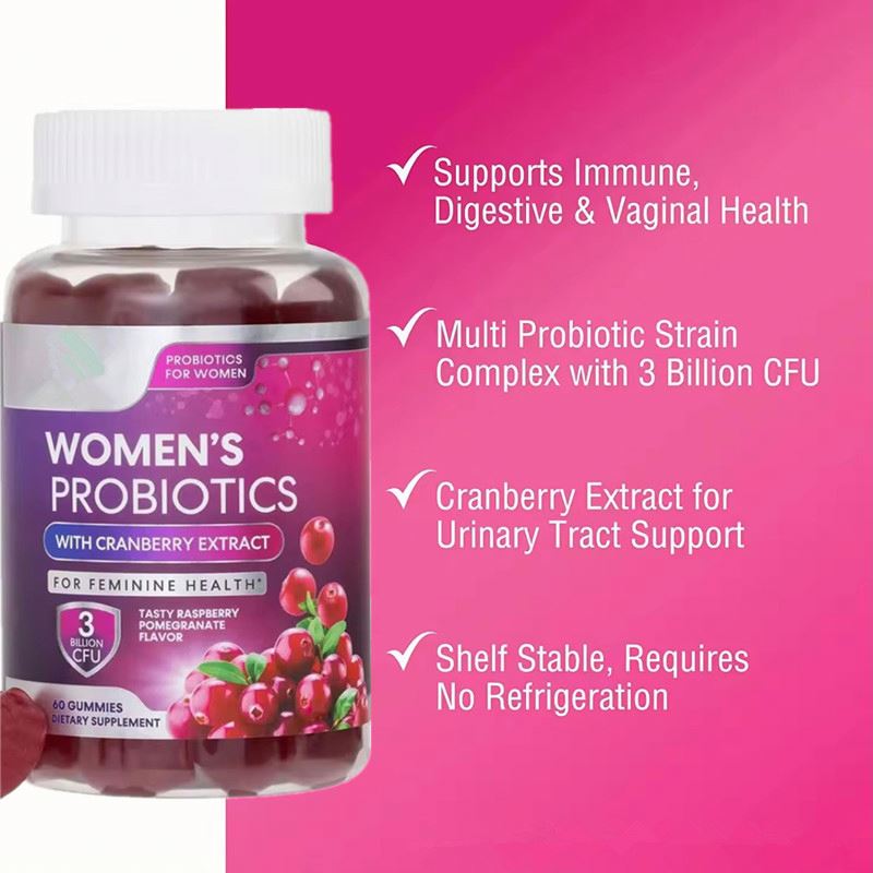 Private Label Vegan Cranberry Women's Probiotic Gummies