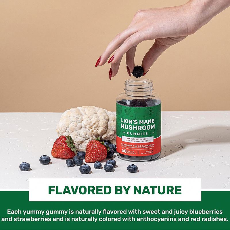 Healthife Supplements Lions Mane Mushroom Powder Lions Mane Mushroom Gummies