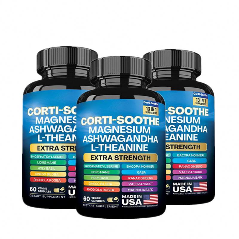 Wholesale Price corti-soothe Magnesium Ahwagadha L-Theanine Capsules