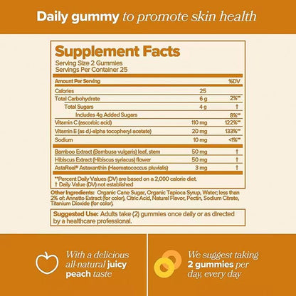 Best glowing collagen L-glutathione gummies biotin gummies baboo extract astaxanthin