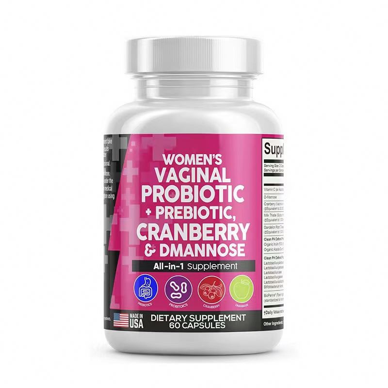 Probiotic Prebiotic Cranberry Dmannose Capsules Milk Thistle Capsules ALL IN ONE Probiotic Capsules With LOW MOQ