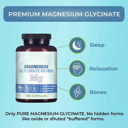 Beton Supply Pure Bulk Food Grade Glycine Magnesium Halal Powder 400mg 500mg Supplement 60 90 4-in-1 Complex Capsules