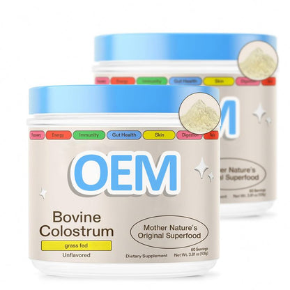 Wholesale OEM Natural Original Superfood Digestive Nutritional Supplements Bovine Colostrum Powder Grass Fed Bovine Powder