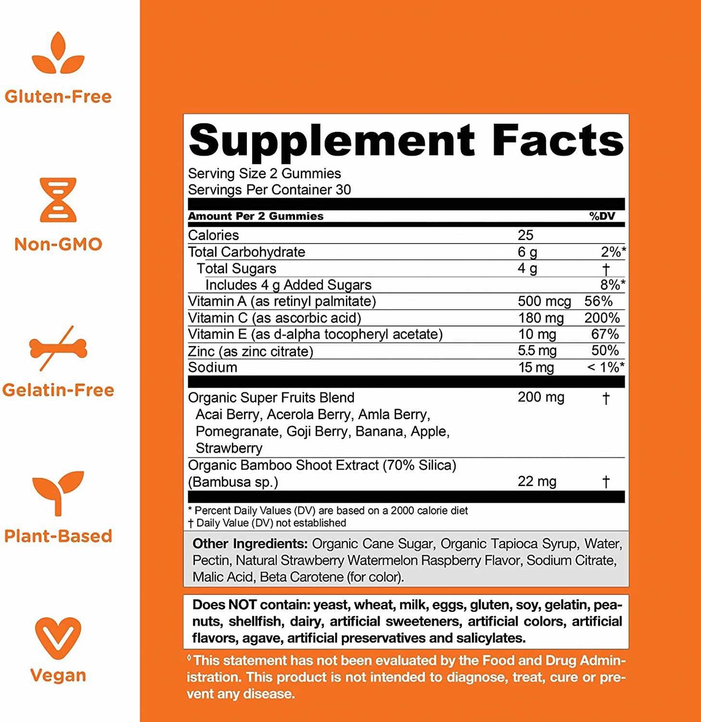 Private Logo Sugar Free Natural Flavor Sweet Gluten Free ACV Gummy Candy Organic Apple Cider Vinegar Gummies