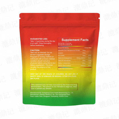 Manufacturer Private Label Skin Care Supplement Vegan Vitamin C Zinc Gummies Daily Tanning Gummies