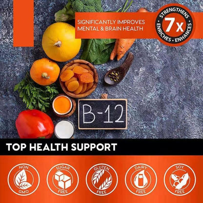 Maximum Absorption Formula Vitamin B12 Liquid Drops Sublingual 5000mcg Methylcobalamin Supplements for Women and Men B12 Vitamin