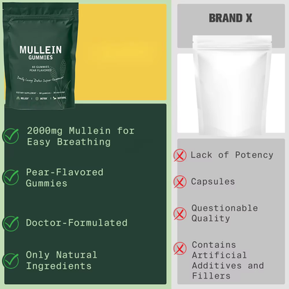 Wholesales 1000mg Mullein Gummies Daily Respiratory Health Gummies