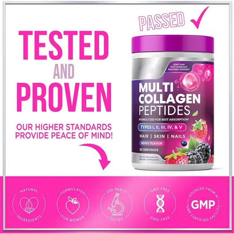 OEM Private Label Wholesale Whitening Healthcare Supplement Fish Collagen Peptide Powder Drink Private Label