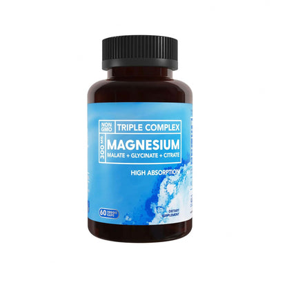private label Vegan Triple Magnesium Complex capsules 300mg Magnesium Glycinate Malate Citrate Capsules