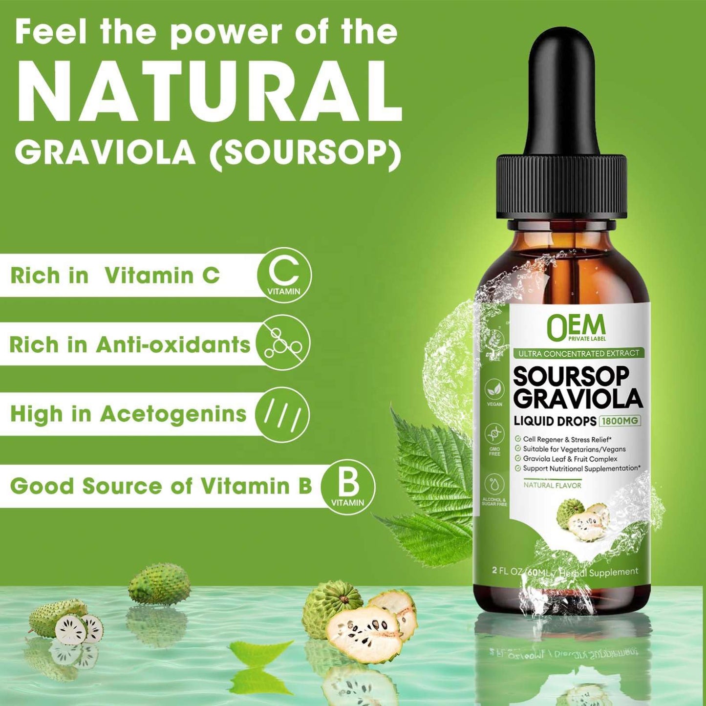 Graviola Liquid Drops Soursop Graviola Liquid Drop Soursop Bitters Liquid