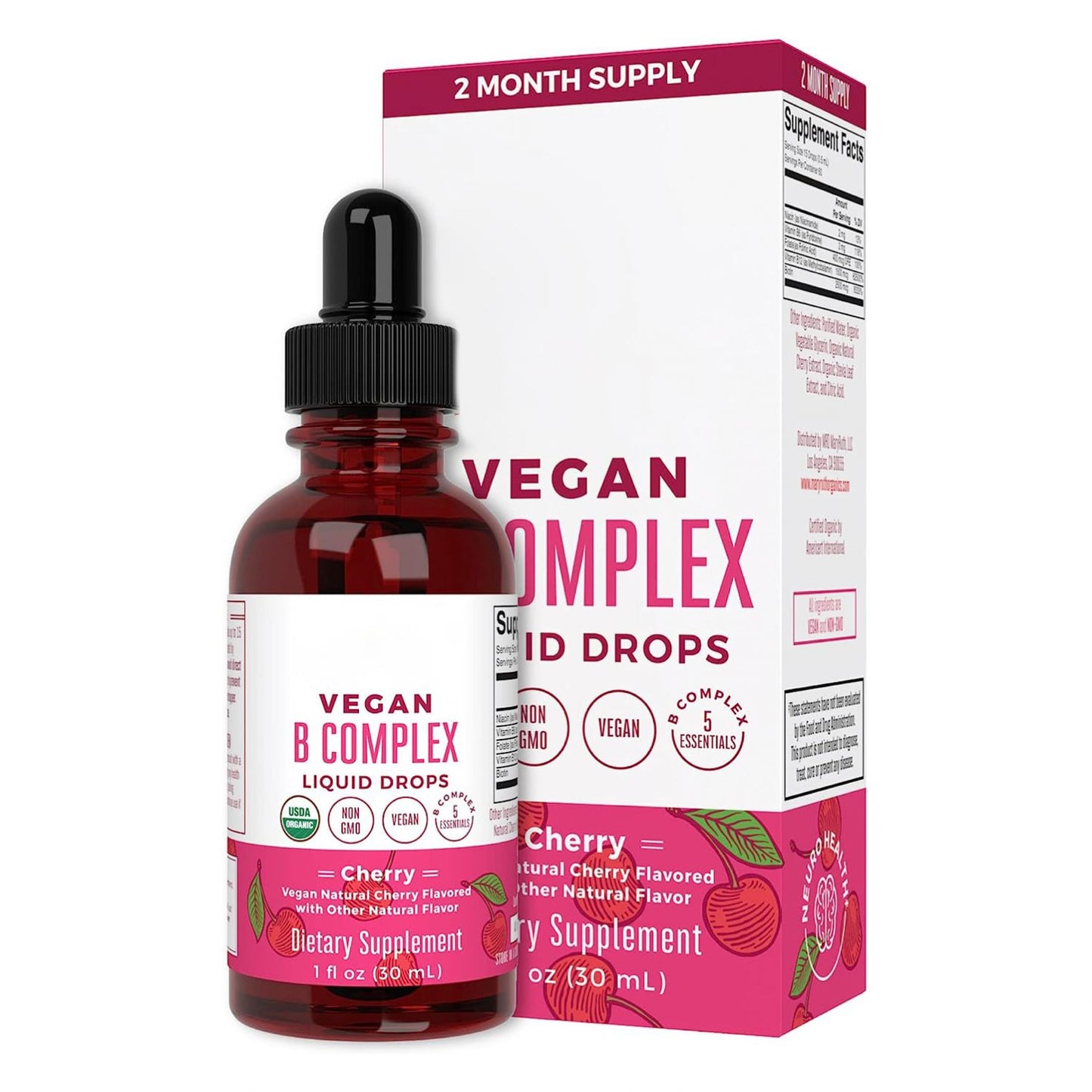 OEM Private label  logo customize  vegan B complex Drops Liquid  Health Supplement