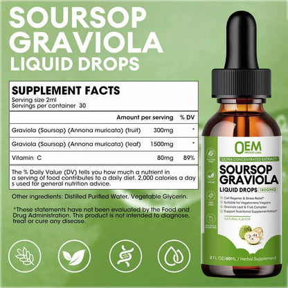 Graviola Liquid Drops Soursop Graviola Liquid Drop Soursop Bitters Liquid