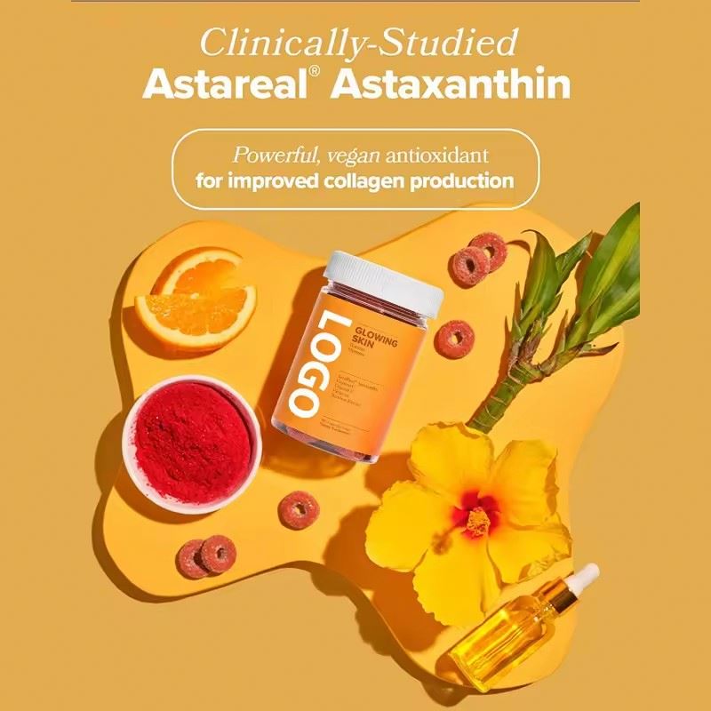 Best glowing collagen L-glutathione gummies biotin gummies baboo extract astaxanthin