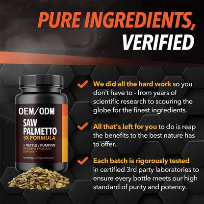 Prostate Supplement,Saw Palmetto 30 Herbs,Reduce Frequent Urination Herbal Extract Health Supplements Capsule