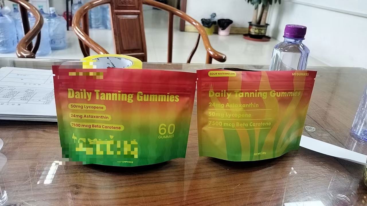 Manufacturer Private Label Skin Care Supplement Vegan Vitamin C Zinc Gummies Daily Tanning Gummies