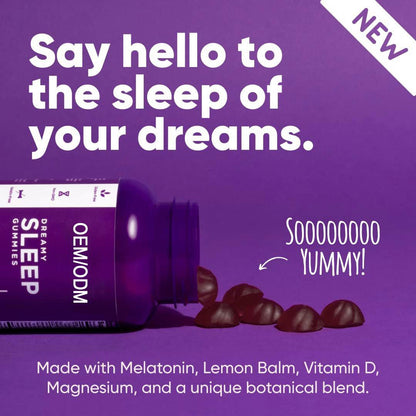 OEM Melatonin Sleep Gummy Sleep supplement improves sleep quality,organic materials non-gmo