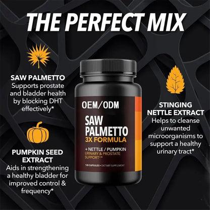Prostate Supplement,Saw Palmetto 30 Herbs,Reduce Frequent Urination Herbal Extract Health Supplements Capsule