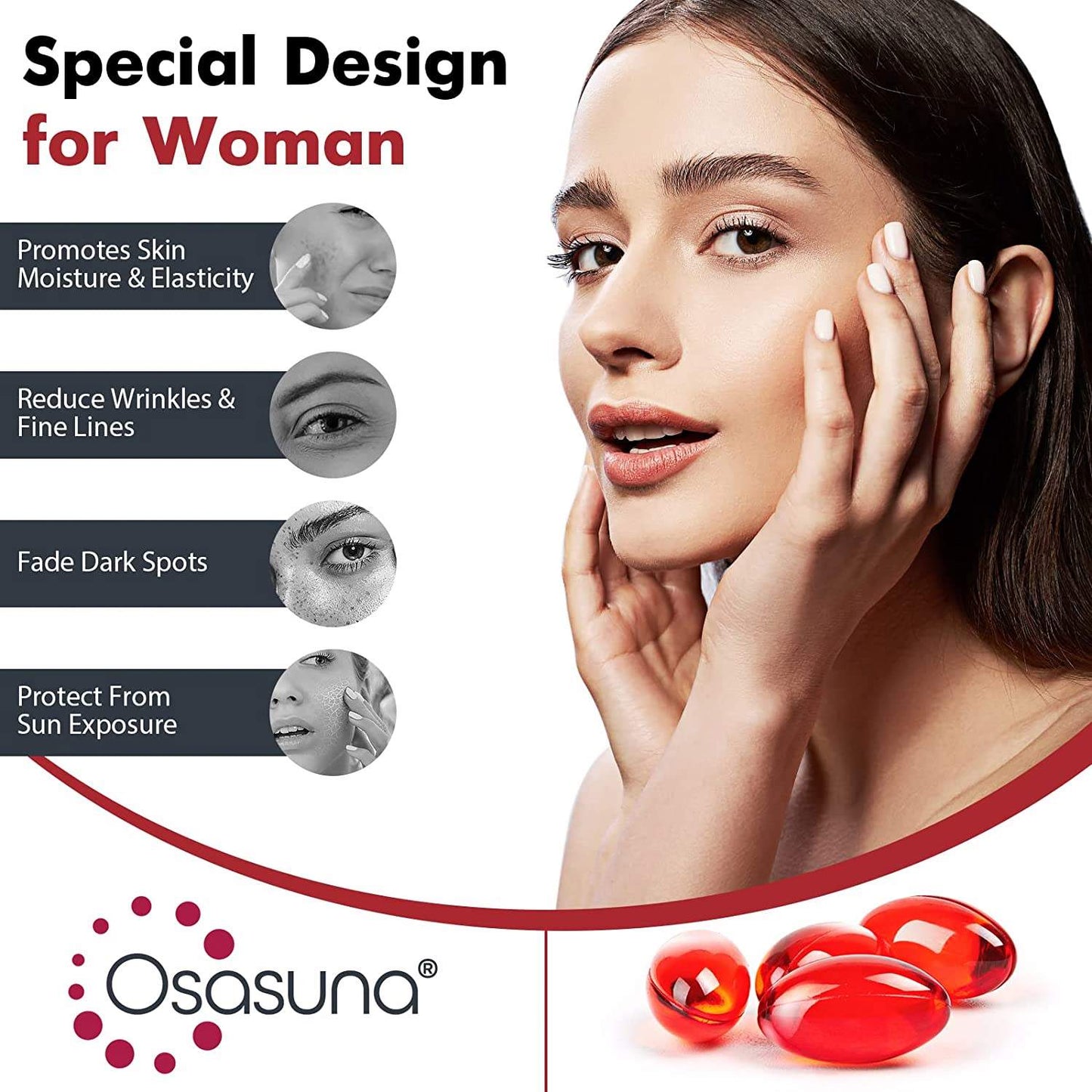 Best glowing collagen L-glutathione gummies biotin gummies baboo extract astaxanthin