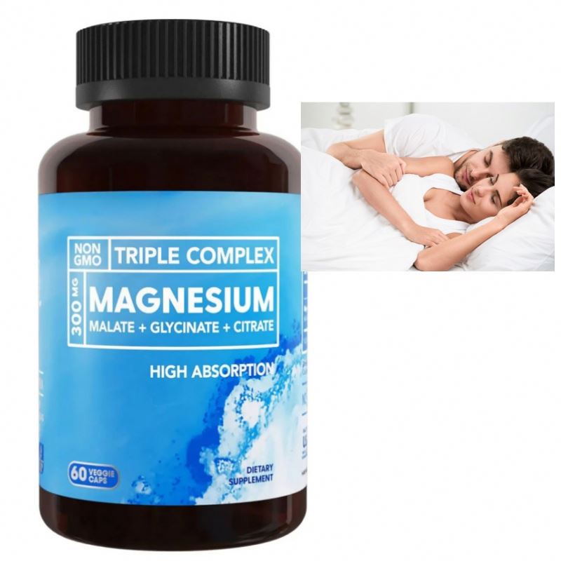 private label Vegan Triple Magnesium Complex capsules 300mg Magnesium Glycinate Malate Citrate Capsules