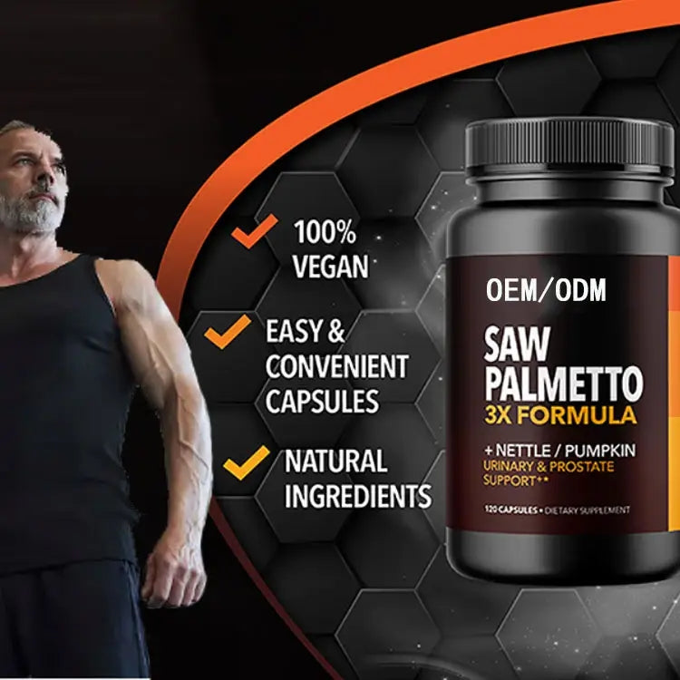 Prostate Supplement,Saw Palmetto 30 Herbs,Reduce Frequent Urination Herbal Extract Health Supplements Capsule